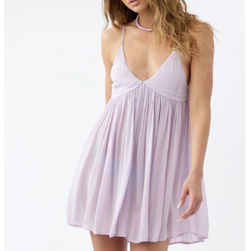 O'Neill Saltwater Solids Sleeveless Swimsuit Coverup Dress - Purple - size XL
